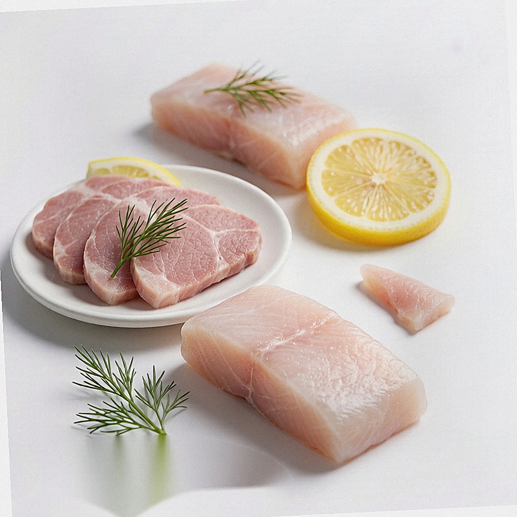 Marbled chicken & codfish sticks