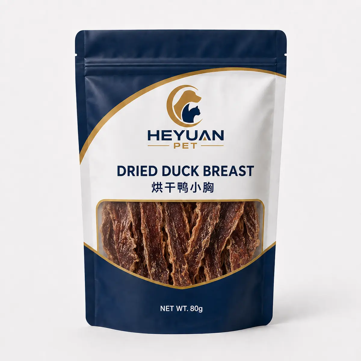 HEYUAN PET dried duck breast retail packaging — view 4