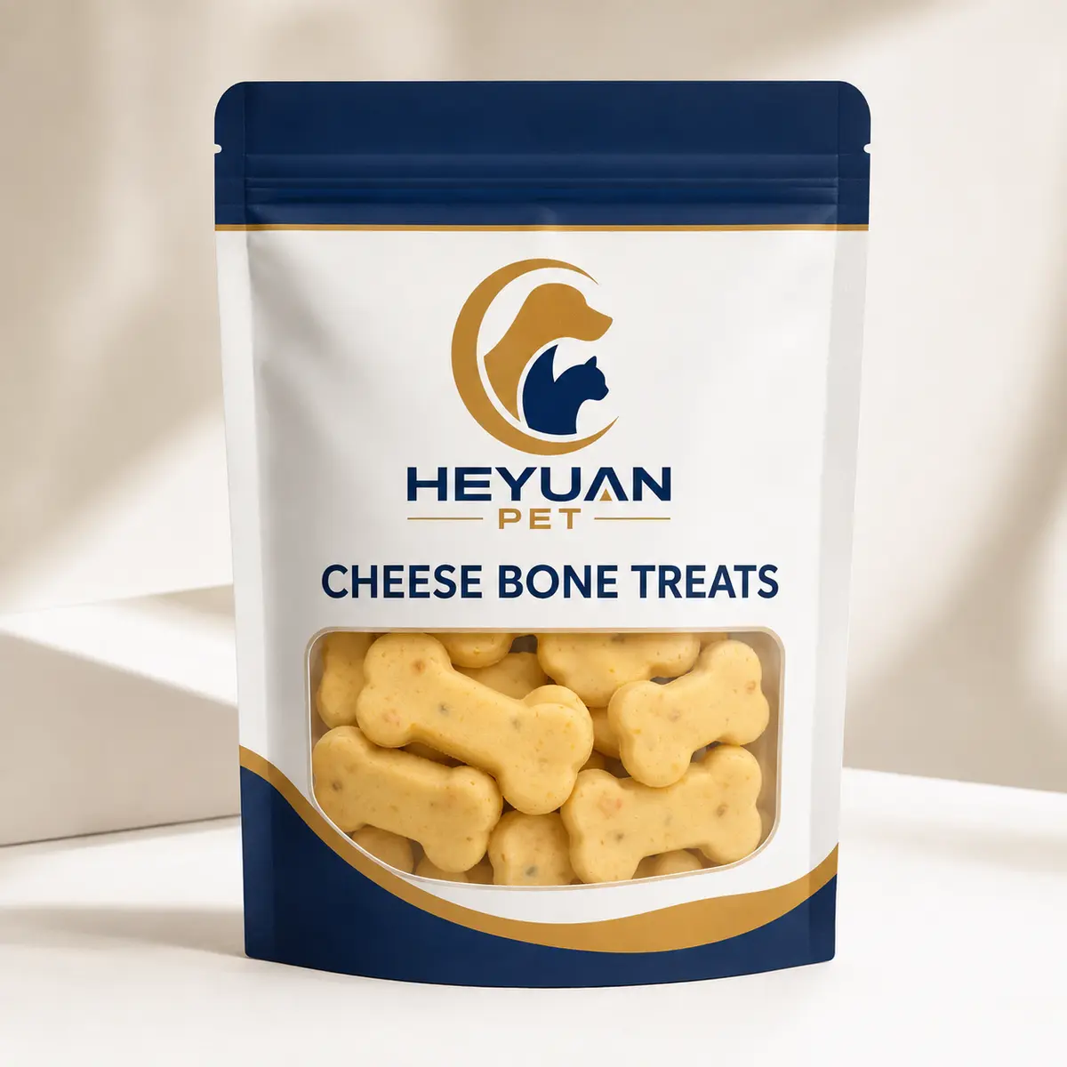Cheese Bone dog treats in retail packaging, available in 80g, 100g and 500g formats — view 4