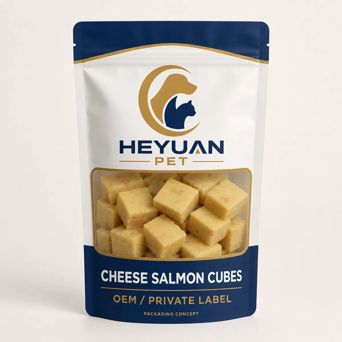 HY-014 Cheese Salmon Cubes — retail packaging display — view 4