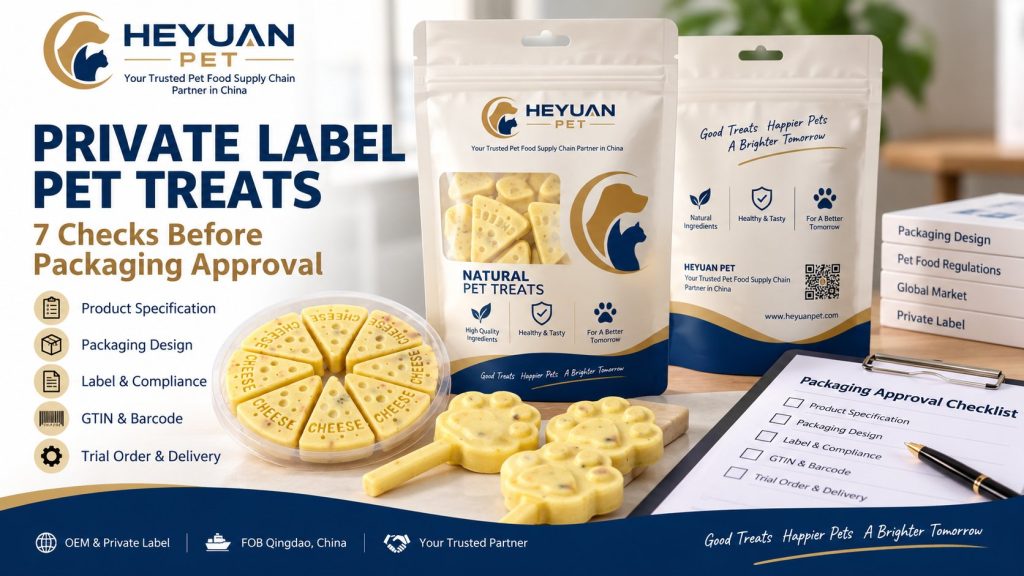 Private-label pet treat packaging approval checklist for international B2B buyers